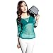 Weixinbuy Women's Sheer Mesh T-Shirt Sexy See Through Long Sleeve Tops Blouse