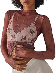 Embroidery Floral Brown