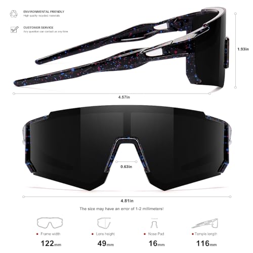 Image of SEKKAF Kids Sunglasses Youth Baseball Sunglasses for Boys Girls Softball Sports Sun Glasses UV Protection
