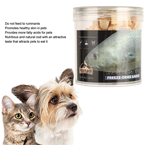 Pwshymi Freeze Dried Cod Grain Cube Dog And Cat Treats, Dog Treats Natural Highly Nutritious Easy To Digest Pet Freeze Dried Cod Grain For Cat Dog #TOP1
