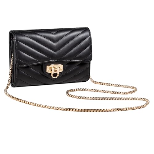 Image of YAZEKOUS Crossbody Bags Small Purse for Women Leather Phone Clutch Purses | Crossbody Purses with Card Slots Chain, Mini Sling Shoulder Cross Body Bag, Vegan Leather Phone Wallet Travel Outdoor Daily