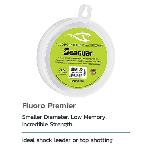 image for Seaguar Fluoro Premier Saltwater 100% Fluorocarbon Fishing Line Leader