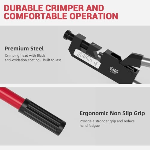 GKG Lug Crimper Tool, Dieless Crimping Tool for 8 AWG-500 MCM Wire Lugs by GKG - Used condition - Image 5