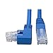 Tripp Lite Left-Angle Cat6 UTP Patch Cable (RJ45), M/M, Gigabit, Molded, Blue, 1 ft. (N204-001-BL-LA)