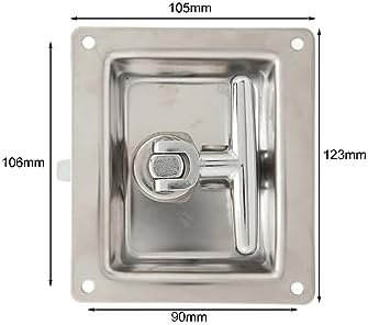 Folding T Handle Lock, T Handle with Gasket, Trailer Door Tool Box T Handle for RV Truck Bed Toolboxes
