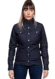 Queen Kerosin Built it Up Blanko Adventure Camicia da donna, blu, XS
