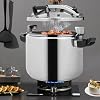 LyeXD 40L/42.27 Qt Stainless Steel Pressure Cooker, Pressure Canner Olla de Presion Pressure Stewing Pot with Two Safety Clips,One-Hand Locking Induction Compatible Cookware for Home #1