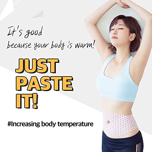 Spagel All Natural Ingredients Easy To Use Fast Heating Heat 8 Hours Thin Sticker Sauna Suit Effect Thin Spa Patch 0.02 Inch Patch For Women & Men Coutouring Tummy Sculping Wrap (Corset Type 5 Wraps) #TOP3