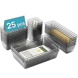 Vtopmart Clear Plastic Drawer Organizers for Bathroom