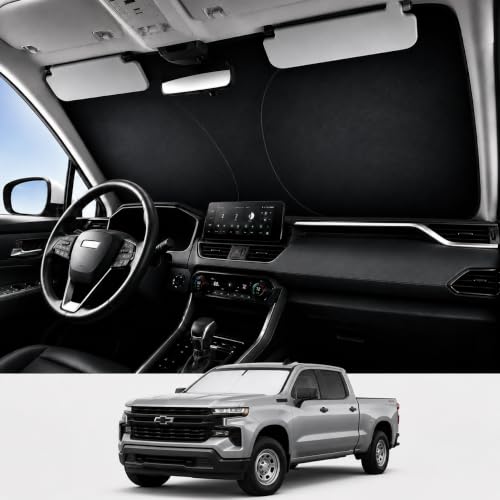 Image of Proadsy Custom Fit Car Windshield Sun Shade for 2019-2025 Chevy Silverado