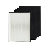 PUREBURG 83195 Replacement Filter Set Compatible with Kenmore 83254 83396 85254 F-K3 Air Purifiers,H13 HEPA + Activated Carbon Pre-Filters x 4 Air Clean Dust VOCs
