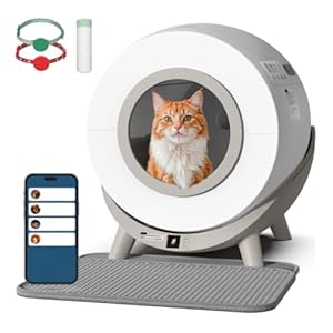 Revo-Loo One – Bac à litière pour Chat autonettoyant Automatique pour Plusieurs Chats de 1 à 13 kg – Bac à litière électrique pour Chat 80L Grand avec Application – 100% Anti-odeurs et Peu de Travail