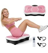 Vibration Plate Exercise Machine, 200 Speeds Vibrating Plate for Lymphatic Drainage, Vibrating Sh...