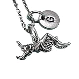 Handmade Grasshopper Initial Necklace