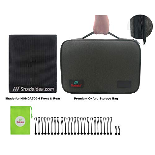 Shadeidea Sunshade For Honda Pioneer 700-4, Mesh Utv Sun Shade Soft Top Roof Cover (Black) Uv Blocker - 10 Years Lasting #TOP4