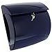 Price comparison product image Burg Wächter Kunststoff-Briefkasten Piano 886 MB Blau-marinblau Letter Box, Marine Blue, 40 x 20 x 30 cm