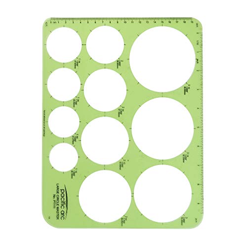 Image of Pacific Arc Template: Large Circle Master, 11 Circles, 1.5 inch to 3.5 inch 8.5 inch x 11 inch