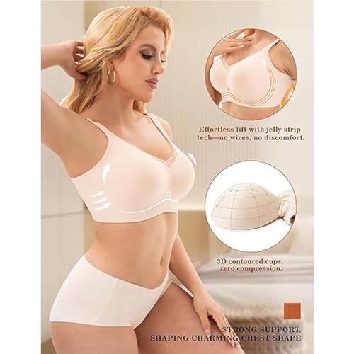 Wireless Bras Supportive Bra, V Mesh Comfort Bralette Seamless with Light Lift Supportive4