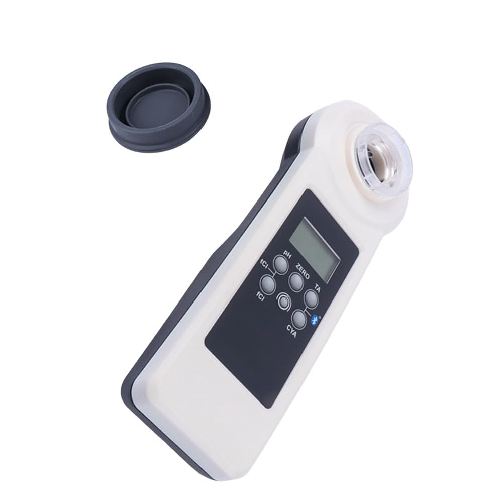 Fotómetro LED 2.0 para piscina y spa, prueba de calidad del agua, medición de pH, bromo, dureza de calcio (10 parámetros), clasificación IP68, 15 x 8 x 6 cm