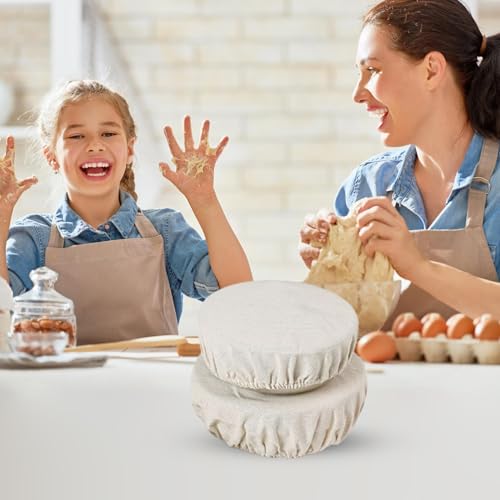 Tapas de tazón de tela ajustables 4 cubiertas reutilizables con elástico para comida 4