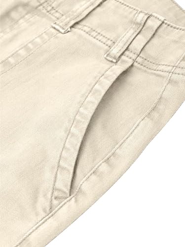 Flamingals Women's Wide Leg Cargo Pants Mid Waist Straight Leg Business Casual Work Dress Pants4