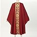 COSDREAMER Mens Womens Church Priest Celebrant Chasuble Catholic Father Mass Vestments Robe (Red)