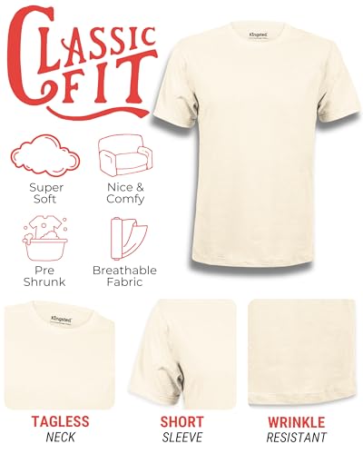 Image of Kingsted T-Shirts for Men Pack - Royally Comfortable - Super Soft Premium Fabric - Well-Crafted Classic Tee