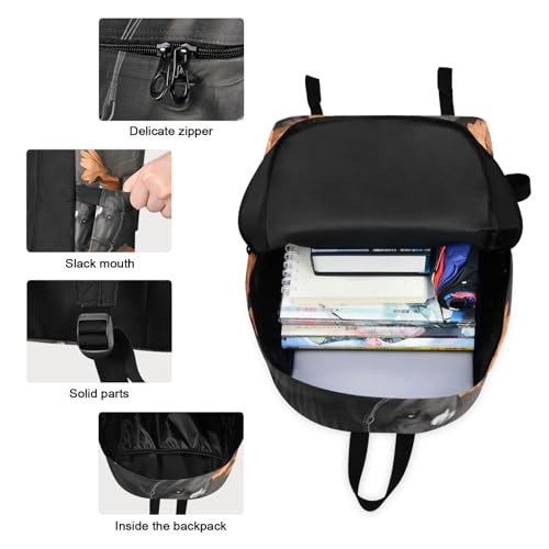 Horse with Floral Print Backpack Set with Lunch Bag, Large Capacity Travel Backpacks and Lunch Box Insulated for Commute Hiking Picnic3