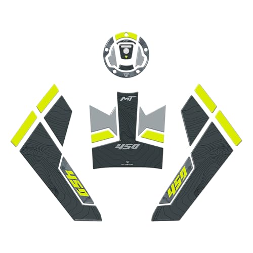 Autocollant Moto Anti-Éraflures CF Moto 450 MT Protection Réservoir Résine 3D Gray