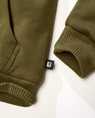 Felpa Con Cappuccio Di Brandit - Sweatjacket Teddylining - S A 5XL - Uomo - Verde Oliva - 3