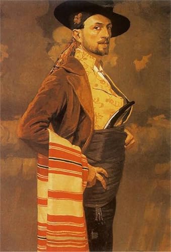 Peinture Autoportrait Edward Okun Affiche d'Art Espagnol Décoration Murale 60x90cm