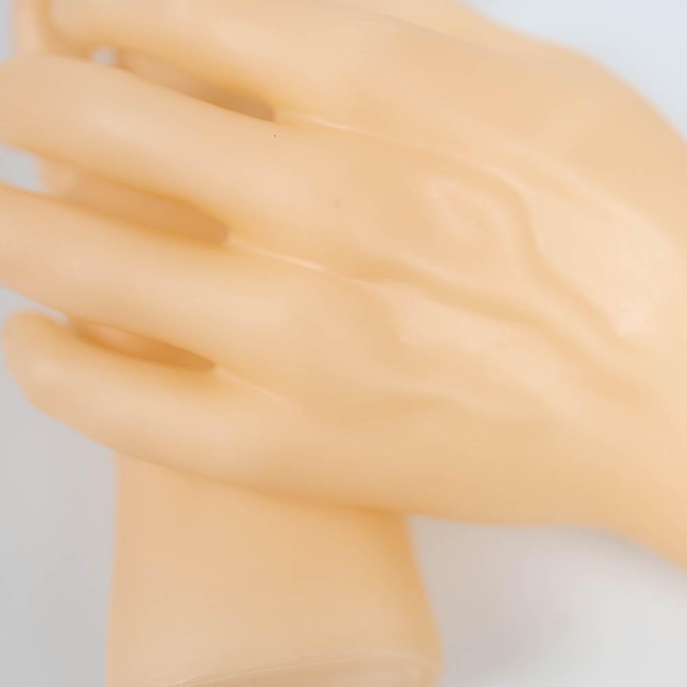 2 sztuki model ręczny wielokrotnego użytku manicure ćwiczenia ręce lewej i prawej ręki mężczyźni kobiety symulacja model dłoni rekwizyty do stojaka wystawowego centrum handlowego, kolor skóry
