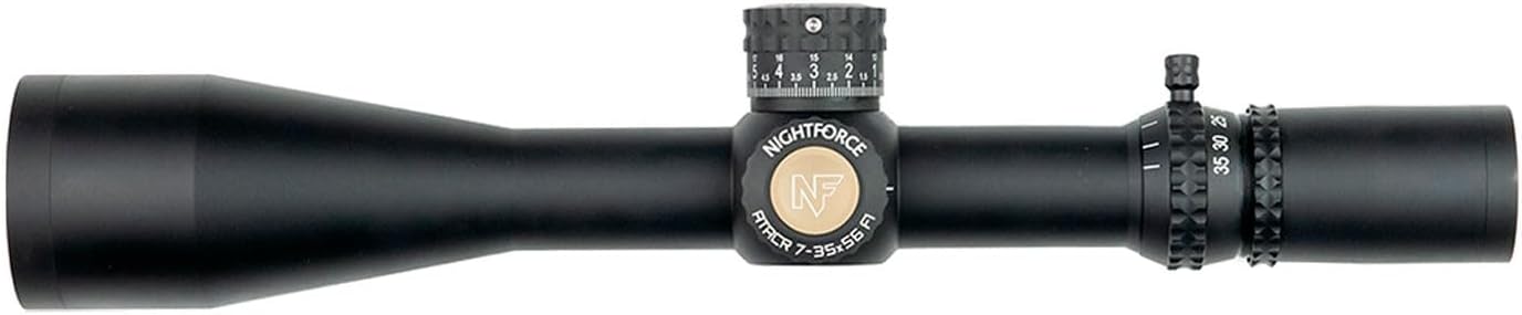Nightforce ATACR 7-35x56mm F1 Riflescope - First Focal Plane (FFP), DigIllum Illuminated Reticle, ZeroStop, Adjustable Parallax, Long Range Precision Scope