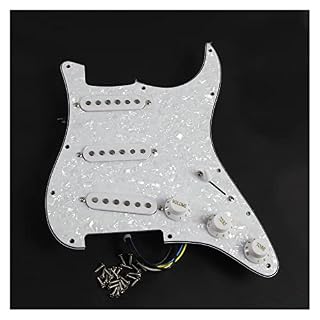 BIPROS 5 Pickguard SSS précâblé Guitare Pickguard décalés micros 50/50/52mm for Guitare FD Strat (Color : Nero) - Les Beatles, Paul McCartney, John Lennon, RIngo Starr, George Harrison BIPROS 5 Pickguard SSS précâblé Guitare Pickguard décalés micros 50/50/52mm for Guitare FD Strat (Color : Nero) – Image 4