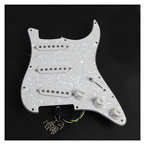 BIPROS 5 Pickguard SSS précâblé Guitare Pickguard décalés micros 50/50/52mm for Guitare FD Strat (Color : Nero) - Les Beatles, Paul McCartney, John Lennon, RIngo Starr, George Harrison BIPROS 5 Pickguard SSS précâblé Guitare Pickguard décalés micros 50/50/52mm for Guitare FD Strat (Color : Nero) – Image 5