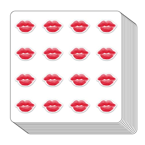 Red Lips Planner Stickers, 0.5in Kiss Stickers for Scrapbooking Calendar Crafting 208-Pack