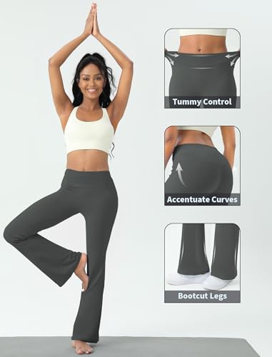 Image of AB-Eleven Women's Yoga Pants Bootcut Flare Leggings Bell Bottom Leggings