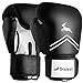 Trideer Essential Gel Boxing Kickboxing Training Gloves (Black & White, 16 oz)