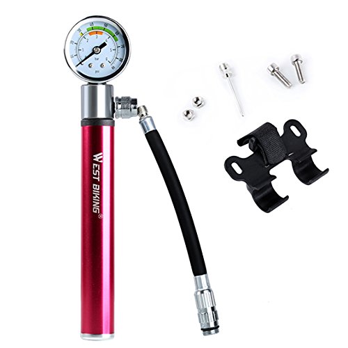 WEST BIKING Mini Ultralight MTB Bike Pump With Pressure Gauge Portable