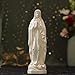 11.8 Inches Our Lady of Lourdes Wooden Statue– Pearl White Finish Catholic Decor, Handmade Religious Gift for Prayer Room or Home Altar Mothers Day Gift