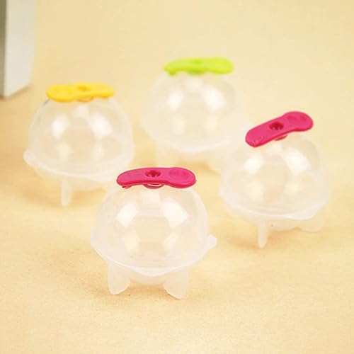 Miniatura 9 de Juego de 4 moldes redondos para cubitos de hielo, sellado hermético, a prueba de fugas, de silicona, para hacer bolas de hielo redondas de bourbon