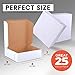 Fit Meal Prep [25 Pack] Pastry Boxes 8x8x3 White Bakery Box for Cookies, Compostable Kraft Paper Cardboard for Baked Goods Packaging, Cake, Food, Donut, Cupcake, Candy, Bread, Bridesmaid Gift Box