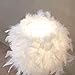 Surpars House Heart Shape White Feather Deco Table Lamp Crystal Bedside Table Lamp