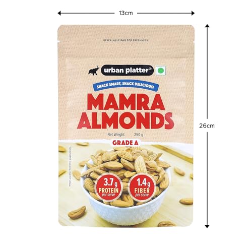 Image of Urban Platter Mamra Almonds, 250g (Rich in Healthy Fats and Protein | Nutrient-Dense | Premium Almond Variety)