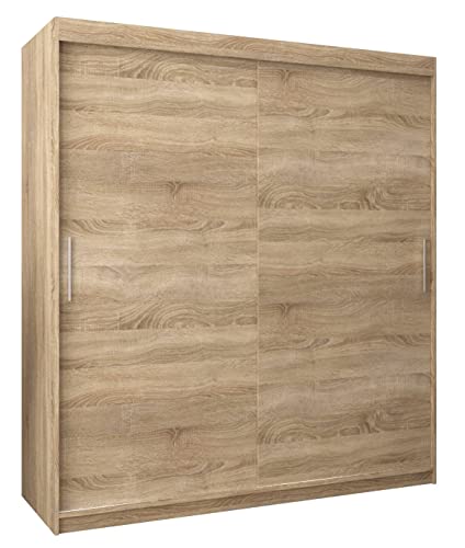 ABIKSMEBLE Armoire Tokyo - Porte Coulissante - Dressing Adulte - Penderie Vêtement - Garde Robe - Placard - 2 Portes - Closet