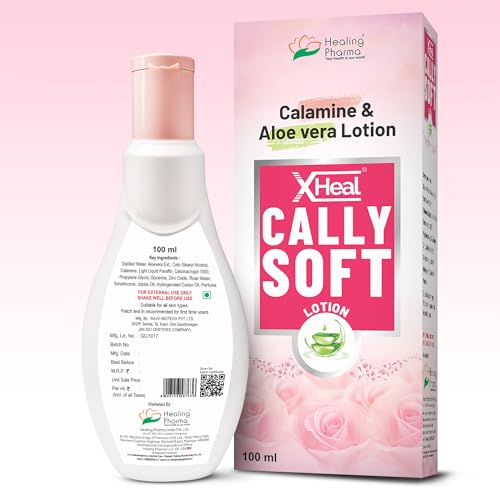 Image of Healing Pharma - XHeal Cally Soft Calamine Lotion For Skin Itching Body With Aloevera - 100ml