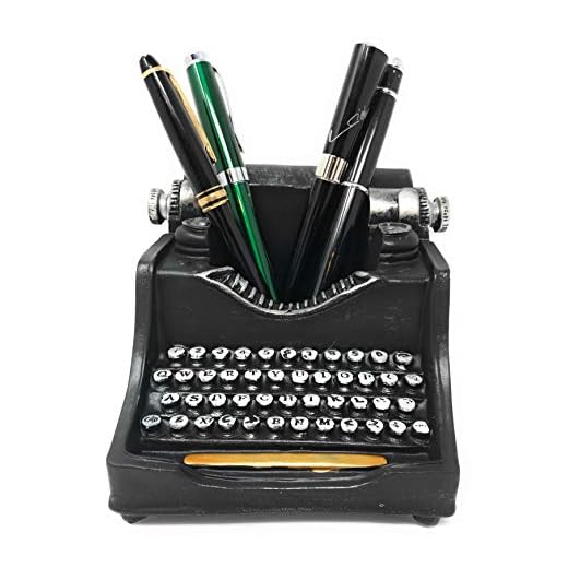 Retro/Shabby Chic/Vintage Typewriter Pencil Holder for Desk/Desk Organizer for Writer's Desk- Nostalgic Gift for Writers/Gift for Vintage Lovers/Gift for Typewriter Lovers