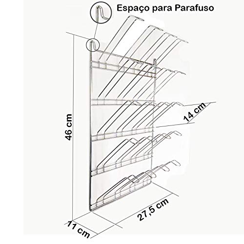 Porta Copos de Parede para 20 Unidades, Arthi, Metálico
