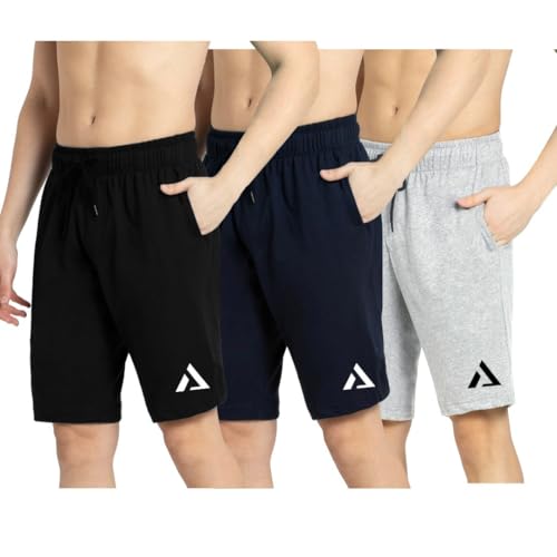 Image of KART BLACK Plus Sizes Men's Cotton Knee Length Shorts(M,L,XL,XXL,3XL,4XL,5XL Shorts) | Casual and Night Wear Mens Shorts