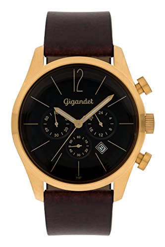 Montre Quartz Japonais Gigandet Hommes Bracelet Cuir 14VNAG13NE